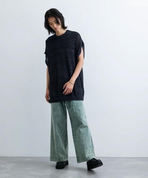 JUNRED（ジュンレッド）の「ヘザーメッシュルーズベスト（ベスト・メンズ・チャコールグレー/グリーン/キャメル・S/M/L）」の19枚目の写真