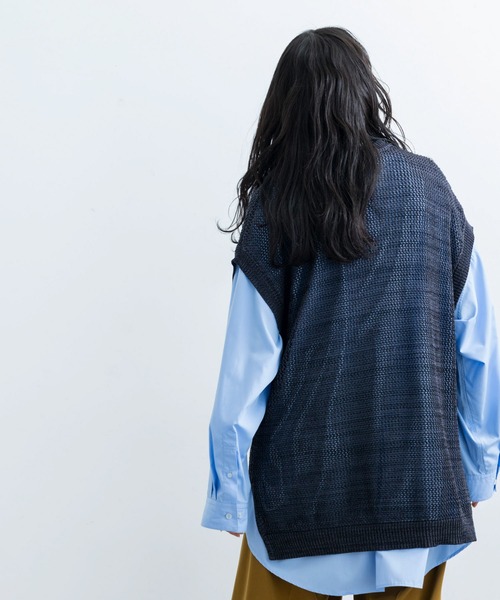 JUNRED（ジュンレッド）の「ヘザーメッシュルーズベスト（ベスト・メンズ・チャコールグレー/グリーン/キャメル・S/M/L）」の9枚目の写真