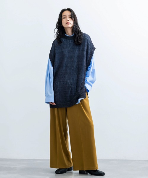 JUNRED（ジュンレッド）の「ヘザーメッシュルーズベスト（ベスト・メンズ・チャコールグレー/グリーン/キャメル・S/M/L）」の20枚目の写真