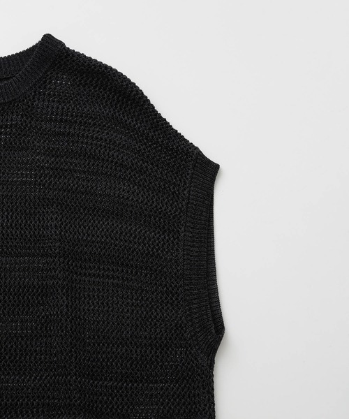 JUNRED（ジュンレッド）の「ヘザーメッシュルーズベスト（ベスト・メンズ・チャコールグレー/グリーン/キャメル・S/M/L）」の7枚目の写真