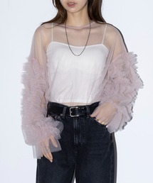 MAISON BREEZE reveur | 【MAISON BREEZE reveur】frill sheer tulle blouse フリルシアーチュールブラウス シアートップス trc(シャツ/ブラウス)
