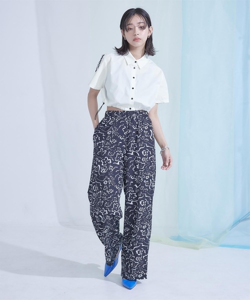 miette(ミエット)の「裾ドロストクロップドシャツ(シャツ/ブラウス・レディース・ブルーグリーン/ブラック/オフホワイト・FREE)」の19枚目の写真