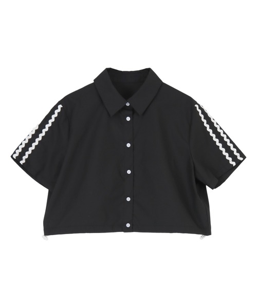 miette(ミエット)の「裾ドロストクロップドシャツ(シャツ/ブラウス・レディース・ブルーグリーン/ブラック/オフホワイト・FREE)」の18枚目の写真