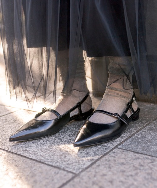 RIVE DROITE（リヴドロワ）の「フラットヒールストラップシューズ（パンプス・レディース・ベージュ/ブラック・S/L/M）」の8枚目の写真