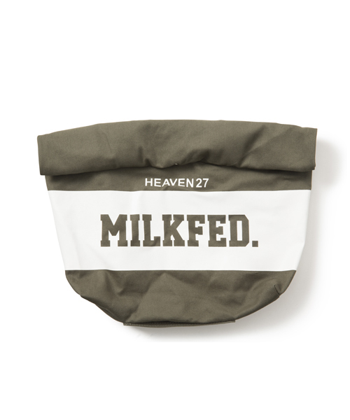 MILKFED.（ミルクフェド）の「【mini12月号掲載】ROLL TOP CLUTCH BAG(クラッチバック/配色）（クラッチバッグ・レディース・オリーブ/ネイビー・ONE SIZE）」の2枚目の写真