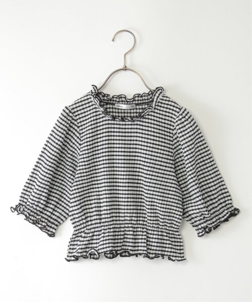 ikka(イッカ)の「【親子コーデ】ブラウスライク襟フリルプルオーバー(120~160cm)(Tシャツ/カットソー・キッズ・オフホワイト/ブラック・130/120/150/140/160)」の16枚目の写真
