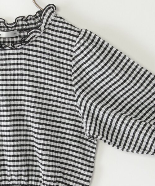 ikka(イッカ)の「【親子コーデ】ブラウスライク襟フリルプルオーバー(120~160cm)(Tシャツ/カットソー・キッズ・オフホワイト/ブラック・130/120/150/140/160)」の14枚目の写真