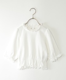 ikka | 【親子コーデ】ブラウスライク襟フリルプルオーバー(120~160cm)(Tシャツ/カットソー)