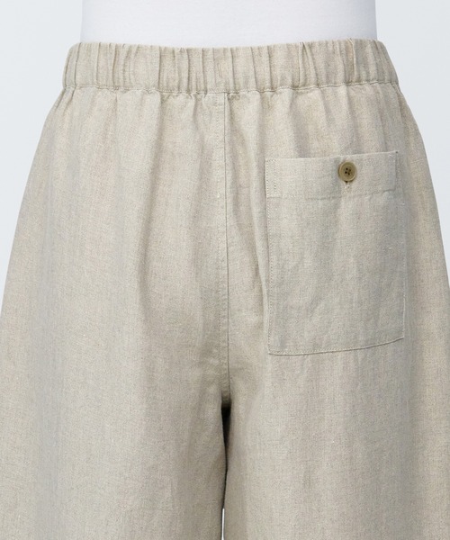 無印良品(ムジルシリョウヒン)の「婦人 リネンイージーワイドパンツ(その他パンツ・レディース・チャコールグレー/イエロー系3/ピンク/ブラック/キナリ・S/XS/XL/L/M)」の17枚目の写真