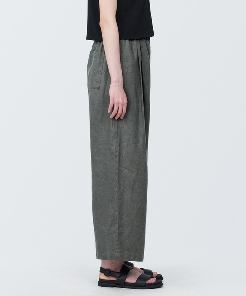 無印良品(ムジルシリョウヒン)の「婦人 リネンイージーワイドパンツ(その他パンツ・レディース・チャコールグレー/イエロー系3/ピンク/ブラック/キナリ・S/XS/XL/L/M)」の8枚目の写真
