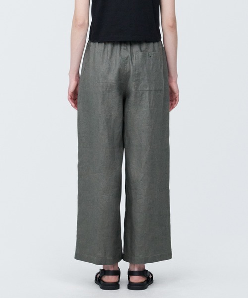 無印良品(ムジルシリョウヒン)の「婦人 リネンイージーワイドパンツ(その他パンツ・レディース・チャコールグレー/イエロー系3/ピンク/ブラック/キナリ・S/XS/XL/L/M)」の9枚目の写真