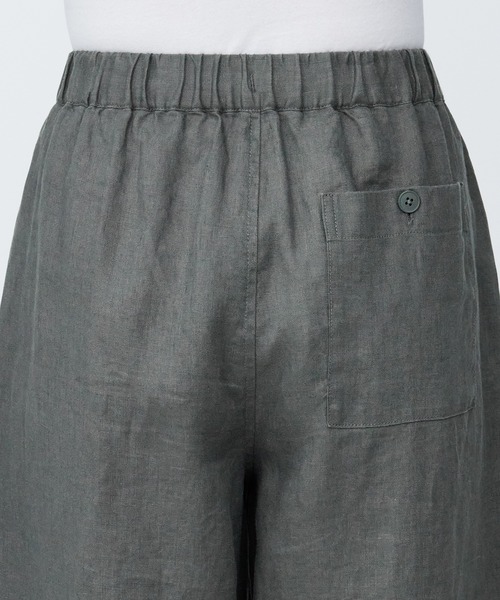 無印良品(ムジルシリョウヒン)の「婦人 リネンイージーワイドパンツ(その他パンツ・レディース・チャコールグレー/イエロー系3/ピンク/ブラック/キナリ・S/XS/XL/L/M)」の11枚目の写真