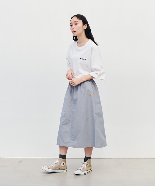 KELTY（ケルティ）の「Trail Bottom Shell/スカート（撥水）（スカート・レディース・ベージュ/セージグリーン/ブラック/ライトブルー・L/M）」の4枚目の写真