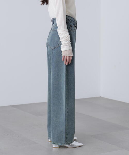 ◇【3サイズ展開XS-M】デニムエッグパンツ【低身長サイズ有】（デニム