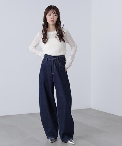 FREE'S MART(フリーズマート)の「◇【3サイズ展開XS-M】デニムエッグパンツ【低身長サイズ有】(デニムパンツ・レディース・ライトインディゴブルー/ワンウォッシュ/ブルー系その他5・X-SMALL/SMALL/MEDIUM)」の12枚目の写真