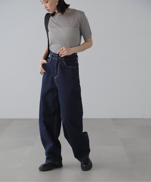 FREE'S MART（フリーズマート）の「◇【3サイズ展開XS-M】デニムエッグパンツ【低身長サイズ有】（デニムパンツ・レディース・ライトインディゴブルー/ワンウォッシュ/ブルー系その他5・X-SMALL/SMALL/MEDIUM）」の10枚目の写真