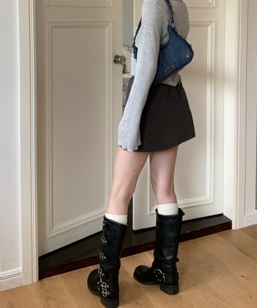 Vipoa(ヴィポア)の「Logo point cropped mellow tops(Tシャツ/カットソー・レディース・ピンク/グレー・FREE)」の14枚目の写真