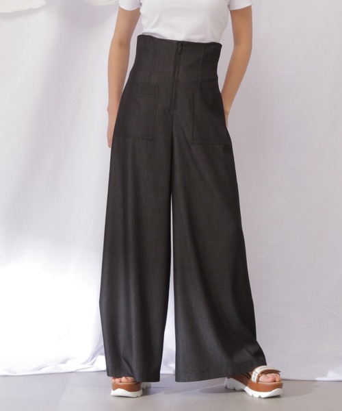 JILL by JILL STUART(ジルバイジルスチュアート)の「◇フロントZIPワイドパンツ(その他パンツ・レディース・ダークグレー/ブラック・SMALL/MEDIUM)」の2枚目の写真