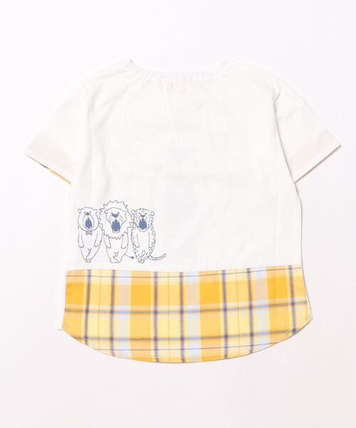 Love&Peace&Money(ラブアンドピースアンドマネー)の「アニマル顔プリントTシャツ(Tシャツ/カットソー・キッズ・オフホワイト/ブルー/レモンイエロー・80cm/90cm/100cm/110cm/120cm/130cm)」の16枚目の写真