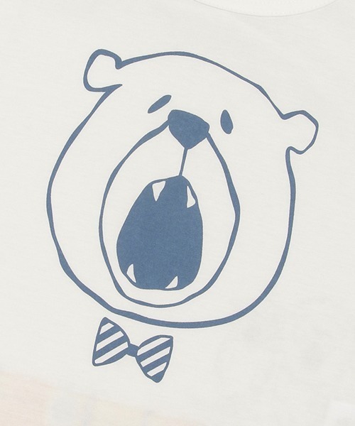 Love&Peace&Money(ラブアンドピースアンドマネー)の「アニマル顔プリントTシャツ(Tシャツ/カットソー・キッズ・オフホワイト/ブルー/レモンイエロー・80cm/90cm/100cm/110cm/120cm/130cm)」の9枚目の写真