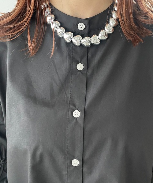 antic rag（アンティックラグ）の「ギャザースリーブブラウス（シャツ/ブラウス・レディース・ベージュ/ブラック・FREE）」の9枚目の写真