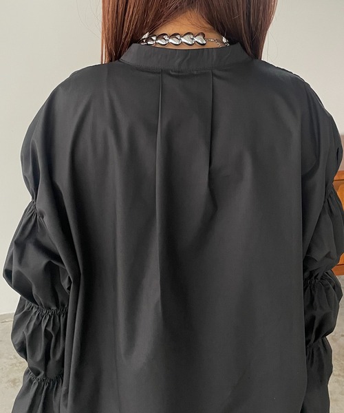 antic rag（アンティックラグ）の「ギャザースリーブブラウス（シャツ/ブラウス・レディース・ベージュ/ブラック・FREE）」の12枚目の写真