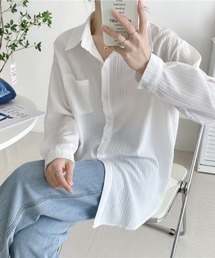 日焼け対策オーバーサイズ長袖シャツ