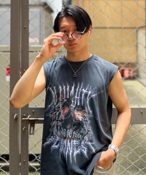 ８(eight)（エイト）の「ピグメント加工ロックノースリーブ（タンクトップ・メンズ・ブラック系その他/ブラック系その他3/ブラック系その他2・MEDIUM/LARGE）」の2枚目の写真