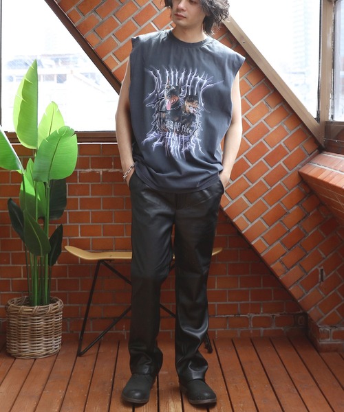 ８(eight)（エイト）の「ピグメント加工ロックノースリーブ（タンクトップ・メンズ・ブラック系その他/ブラック系その他3/ブラック系その他2・MEDIUM/LARGE）」の22枚目の写真