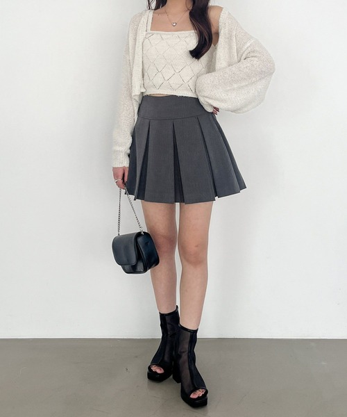 Heather（ヘザー）の「ラメニットカーディガン/キャミ2P　116402（アンサンブル・レディース・グレー/オフホワイト/イエロー/ブルー・FREE）」の8枚目の写真