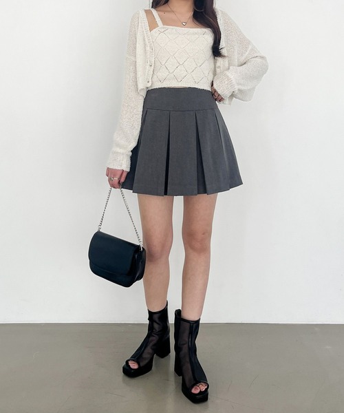 Heather（ヘザー）の「ラメニットカーディガン/キャミ2P　116402（アンサンブル・レディース・グレー/オフホワイト/イエロー/ブルー・FREE）」の10枚目の写真