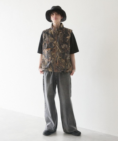 RAGEBLUE(レイジブルー)の「マルチポケット/ミリタリー/オーバーサイズナイロンベスト(ベスト・メンズ・ブラック/ブラウン系その他/ライトグレー・MEDIUM/LARGE)」の6枚目の写真