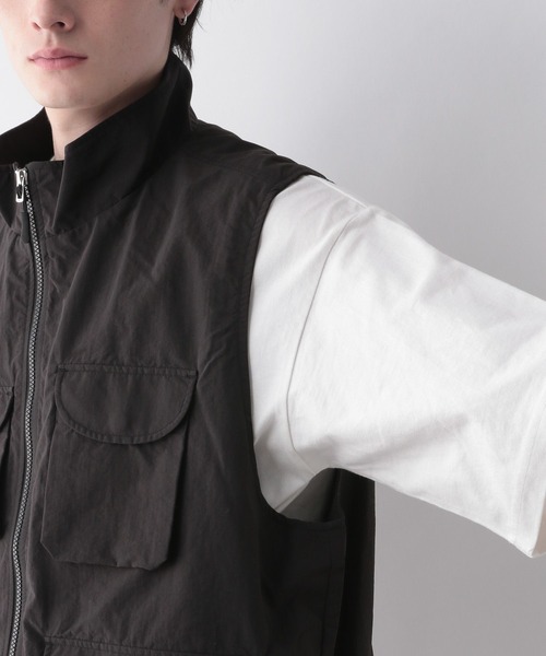 RAGEBLUE(レイジブルー)の「マルチポケット/ミリタリー/オーバーサイズナイロンベスト(ベスト・メンズ・ブラック/ブラウン系その他/ライトグレー・MEDIUM/LARGE)」の11枚目の写真