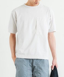 quadro | 24/1GTⅡスーパー天竺布帛ポケット半袖クルーネックプルオーバー(Tシャツ/カットソー)