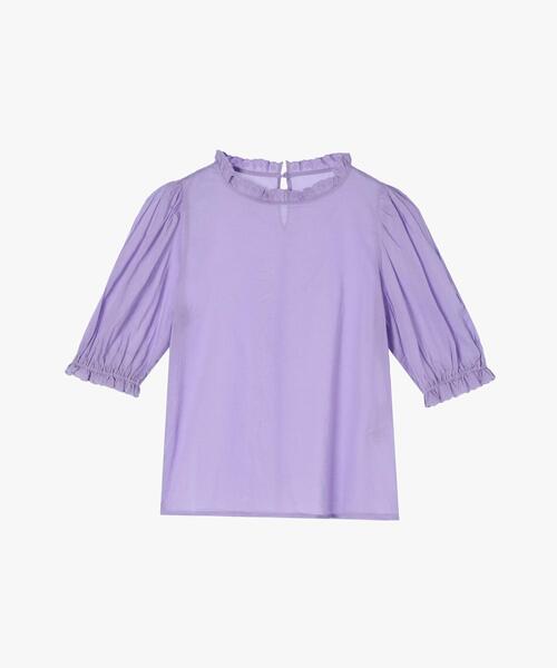 To b. by agnes b.(トゥービーバイアニエスベー)の「スカラップドレースブラウス(シャツ/ブラウス・レディース・パープル系その他・40/38/36)」の2枚目の写真