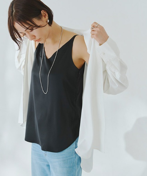 machatt サテンフレアキャミソール　ブラック　36 新品 RASW]2wayサテンキャミソール（キャミソール）｜RASW（ラス）の