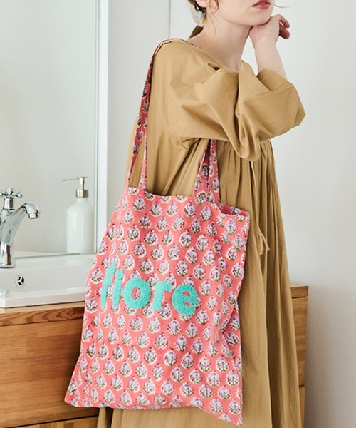 Crisp（クリスプ）の「パイルロゴトートバッグ（トートバッグ・レディース・グリーン/ピンク/イエロー・FREE）」の3枚目の写真