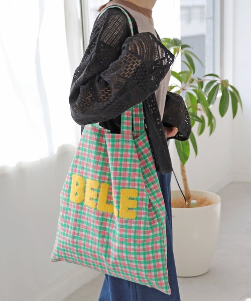 Crisp（クリスプ）の「パイルロゴトートバッグ（トートバッグ・レディース・グリーン/ピンク/イエロー・FREE）」の16枚目の写真