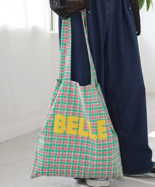 Crisp（クリスプ）の「パイルロゴトートバッグ（トートバッグ・レディース・グリーン/ピンク/イエロー・FREE）」の15枚目の写真