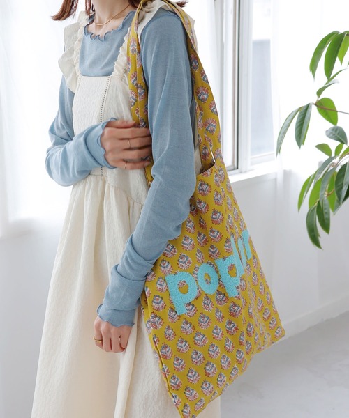 Crisp（クリスプ）の「パイルロゴトートバッグ（トートバッグ・レディース・グリーン/ピンク/イエロー・FREE）」の7枚目の写真