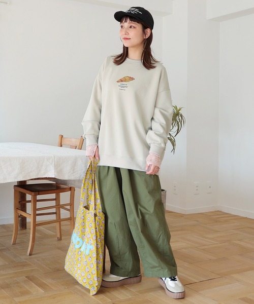 Crisp（クリスプ）の「パイルロゴトートバッグ（トートバッグ・レディース・グリーン/ピンク/イエロー・FREE）」の9枚目の写真