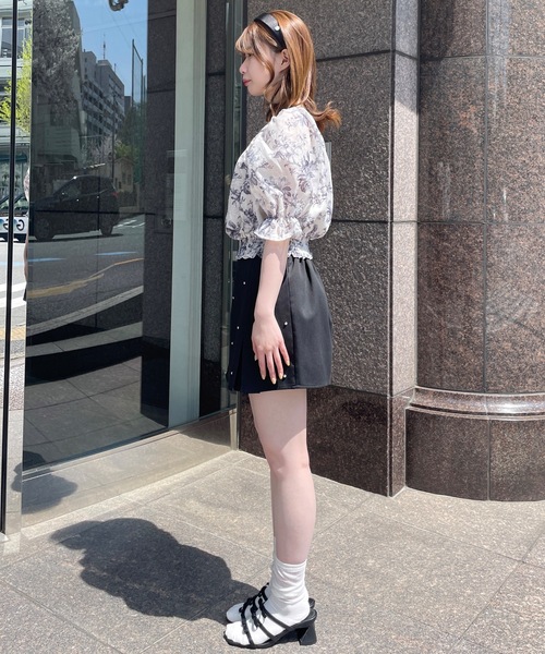 one way（ワンウェイ）の「デコルテリボンブラウス　花柄/レース（シャツ/ブラウス・レディース・ブルー系その他/ピンク系その他/ブラック系その他/ホワイト/ブルー/ブラック/ブラック系その他2/ホワイト系その他/ブルー系その他2・FREE）」の15枚目の写真