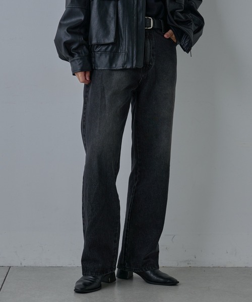 COLONY 2139(コロニートゥーワンスリーナイン)の「ブラストストレートデニム(デニムパンツ・メンズ・ブラック/サックスブルー/インディゴブルー・MEDIUM/LARGE/X-LARGE)」の2枚目の写真