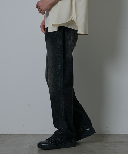 COLONY 2139(コロニートゥーワンスリーナイン)の「ブラストストレートデニム(デニムパンツ・メンズ・ブラック/サックスブルー/インディゴブルー・MEDIUM/LARGE/X-LARGE)」の4枚目の写真