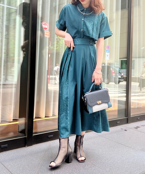 axes femme（アクシーズファム）の「ジャカード切替スカート（スカート・レディース・ブラック/ブルーグリーン/ブルー/ネイビー・FREE）」の16枚目の写真