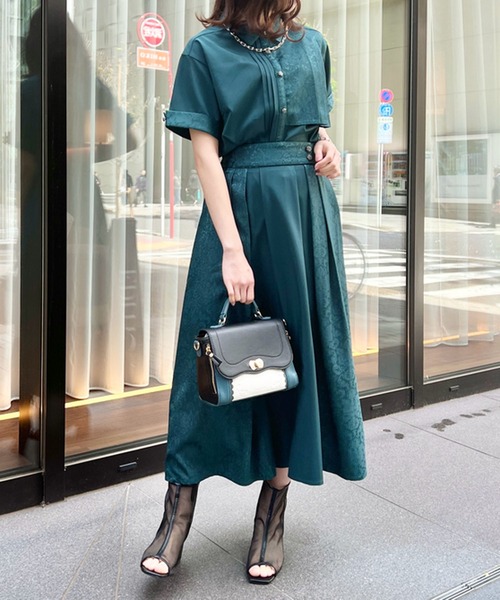 axes femme（アクシーズファム）の「ジャカード切替スカート（スカート・レディース・ブラック/ブルーグリーン/ブルー/ネイビー・FREE）」の17枚目の写真