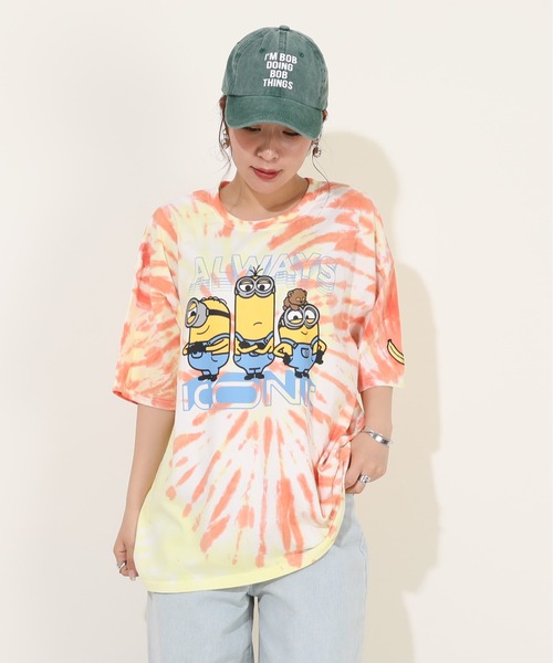 MINIONS(ミニオンズ)の「親子お揃い ミニオン タイダイTシャツ 9289A(Tシャツ/カットソー・レディース・オレンジ・L/M/S)」の5枚目の写真