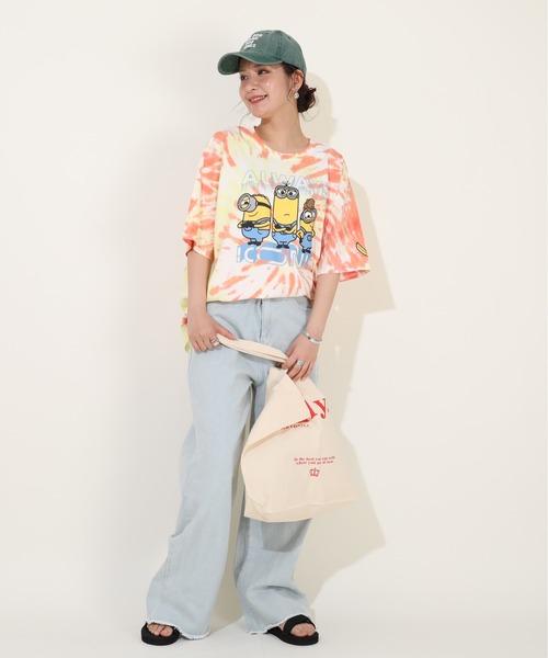 MINIONS(ミニオンズ)の「親子お揃い ミニオン タイダイTシャツ 9289A(Tシャツ/カットソー・レディース・オレンジ・L/M/S)」の7枚目の写真