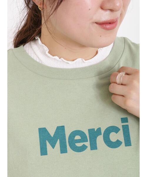 Samansa Mos2（サマンサ モスモス）の「ボーダーテレコスタンドネックノースリ（Tシャツ/カットソー・レディース・ミント/キナリ/ブラウン/ブラック・F）」の2枚目の写真