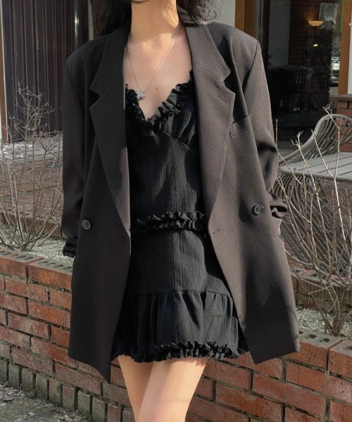 Vipoa（ヴィポア）の「フリルフェミニンワンピース（ワンピース・レディース・ブラック/ホワイト・FREE）」の19枚目の写真